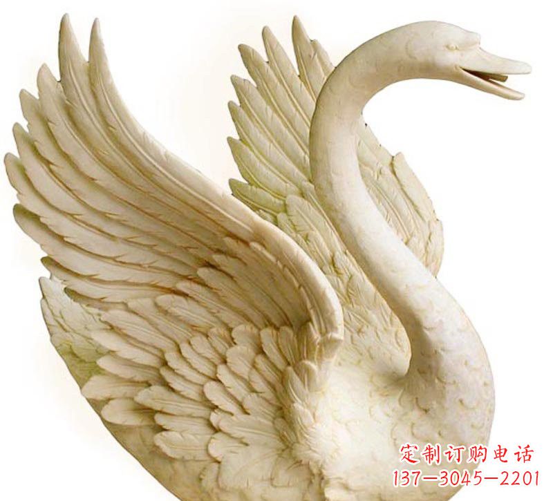 安阳经典设计,灵动优雅,真实天鹅石雕塑