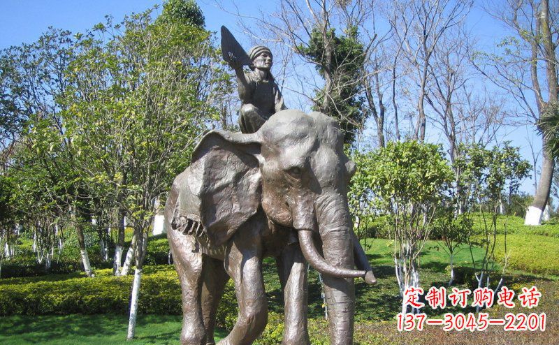 安阳 令人惊叹的大象铜雕塑