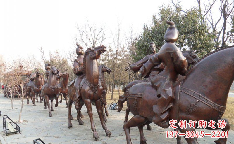 安阳蓬勃向上的骑马雕塑