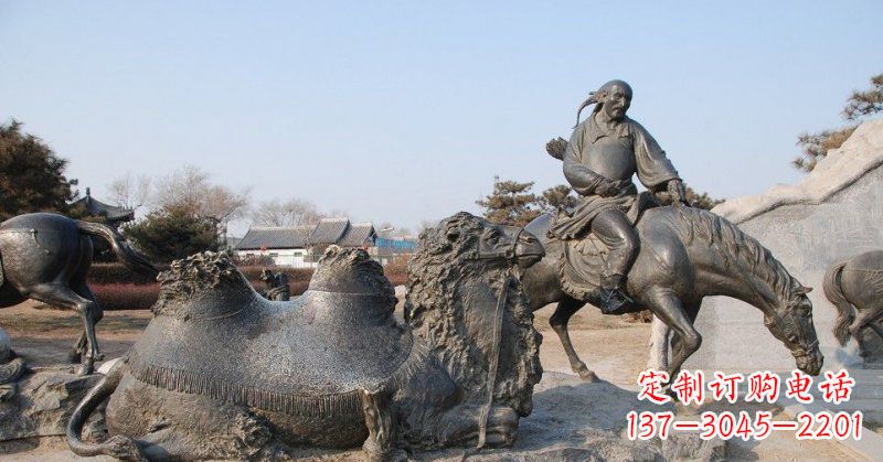 安阳精致古典 骑马雕塑