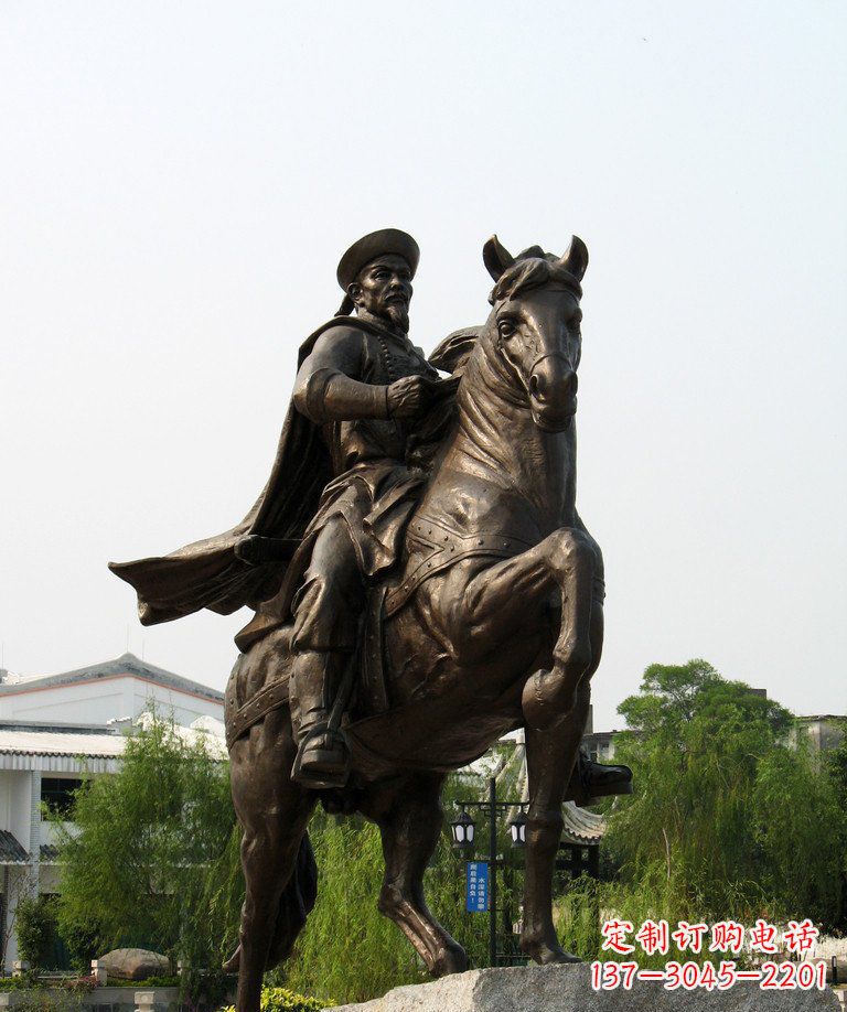 安阳清朝风情骑马雕塑