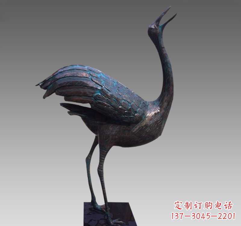安阳青铜雕刻仙鹤翱翔