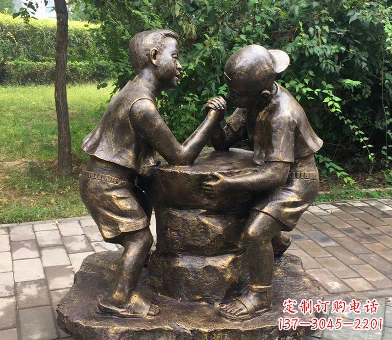 安阳童心盎然儿童铜雕