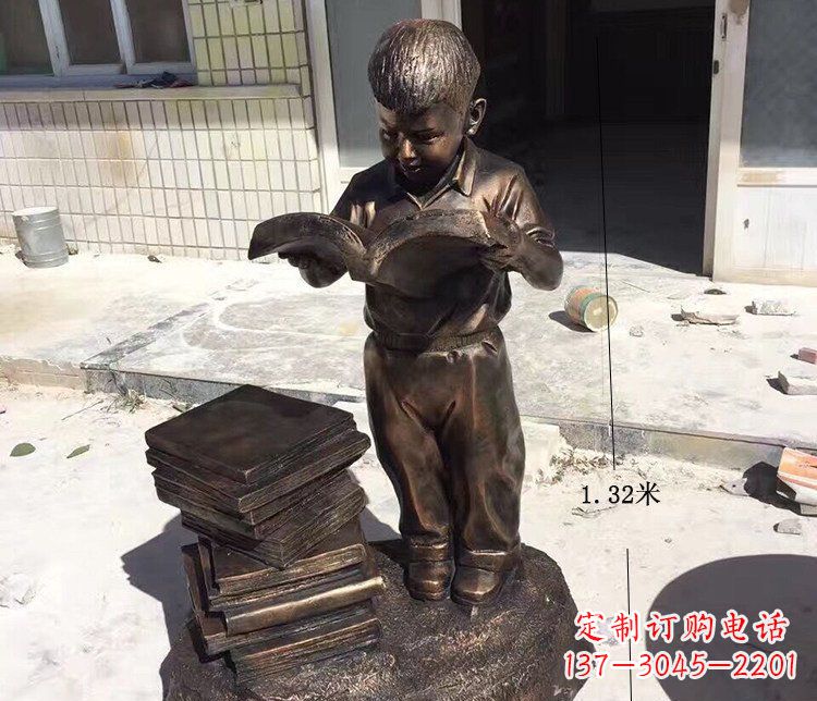 安阳杰出的小孩铜雕