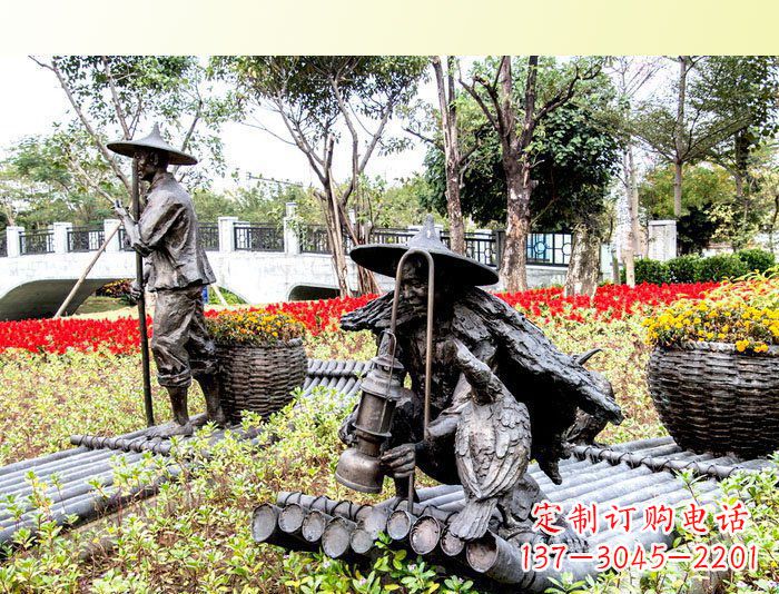 安阳把渔民的生活经历融入雕塑——公园人物渔夫铜雕塑