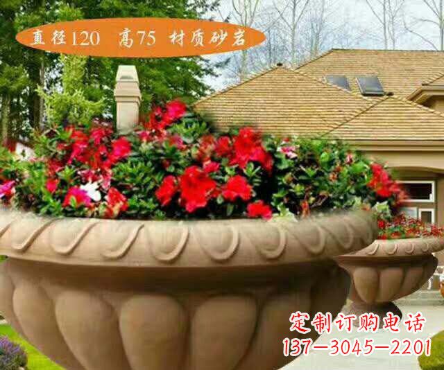安阳高端砂岩花盆雕塑