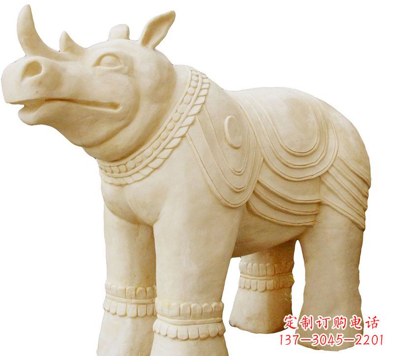 安阳砂岩犀牛雕塑