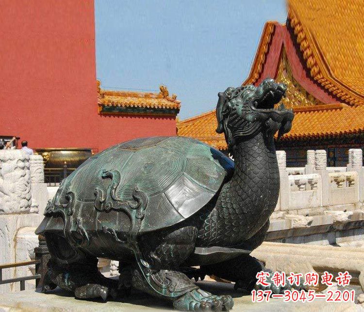 安阳精美铜雕龙龟,给你公园独特色彩