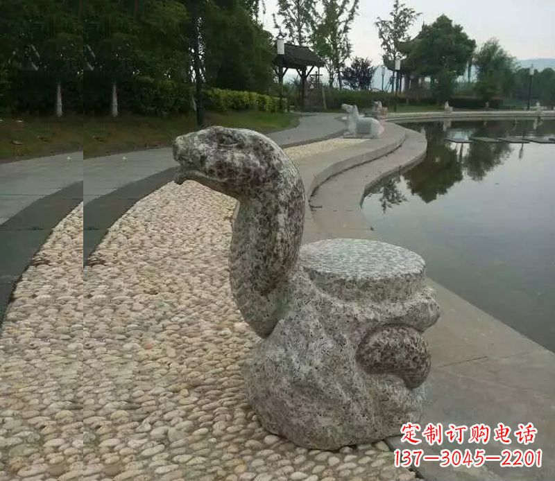 安阳中领雕塑-十二生肖蛇石雕