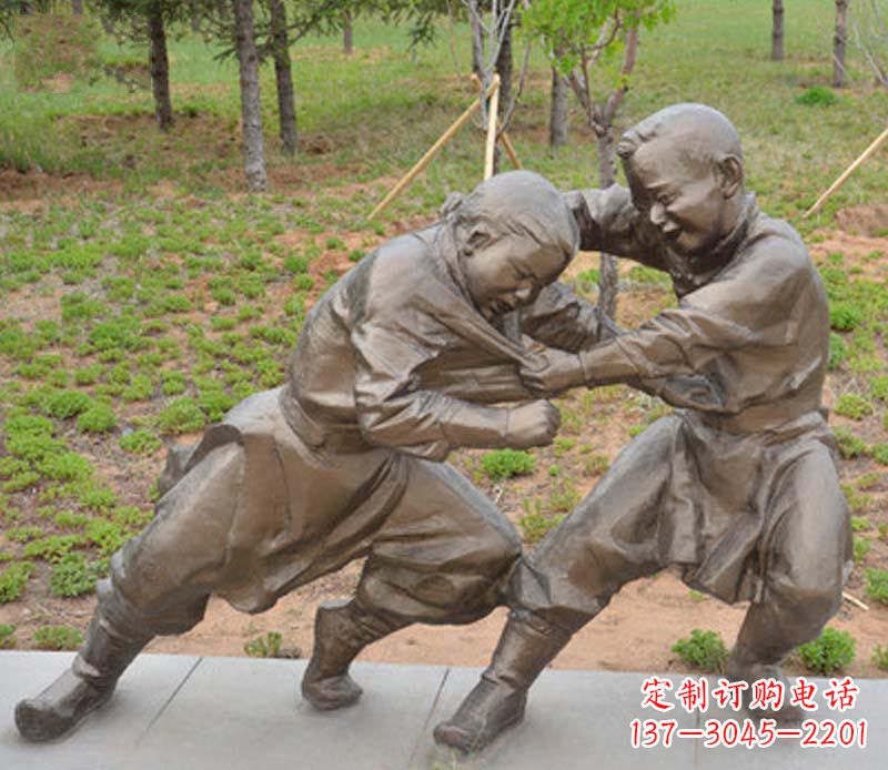 安阳精致雕塑小男孩铜雕