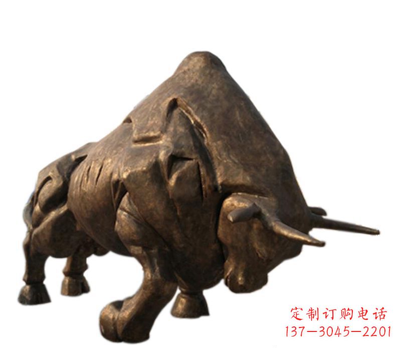 安阳铜雕独特的历史图案——拓荒牛雕塑