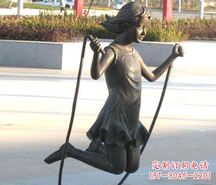 安阳汇聚灵动的青春,唯美女孩铜雕