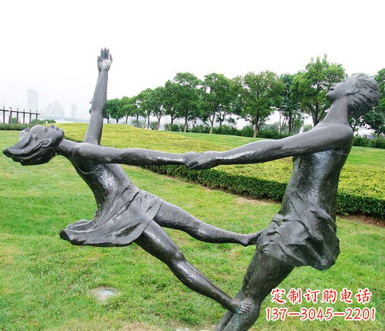 安阳中领雕塑定制风姿绰约的女孩铜雕