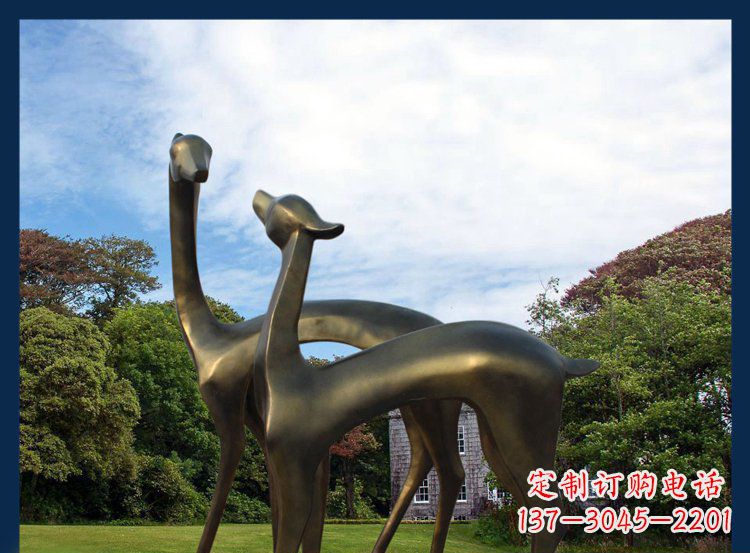 安阳 优雅铜鹿风格雕塑