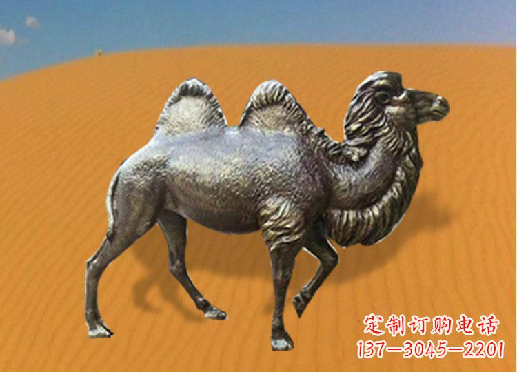 安阳公园装饰精美铜骆驼雕塑