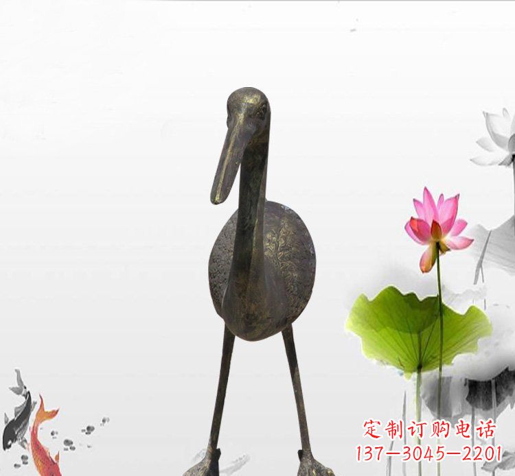 安阳高品质铜制仙鹤雕塑