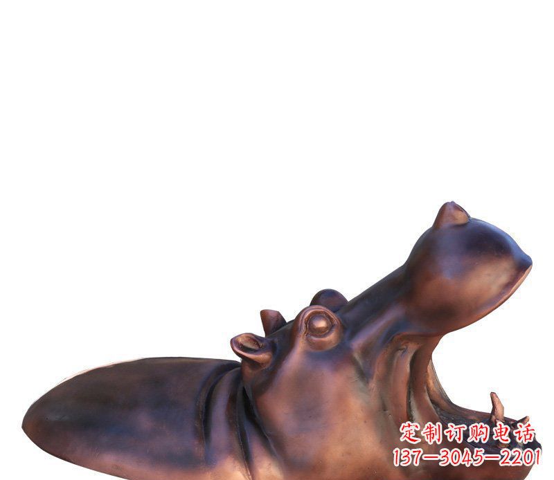 安阳产品名称铜质河马雕塑