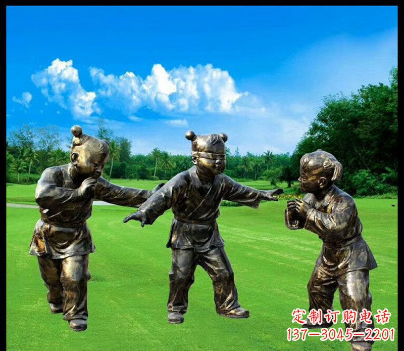 安阳精致的儿童铜雕造型,增添公园乐趣