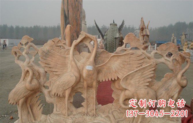 安阳精美仙鹤雕塑