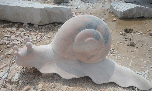 安阳真实大小的蜗牛石雕