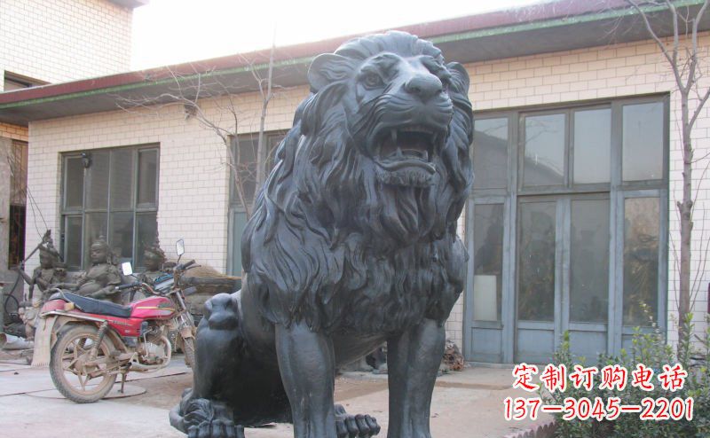 安阳浓情西洋之王——公园外观狮子铜雕