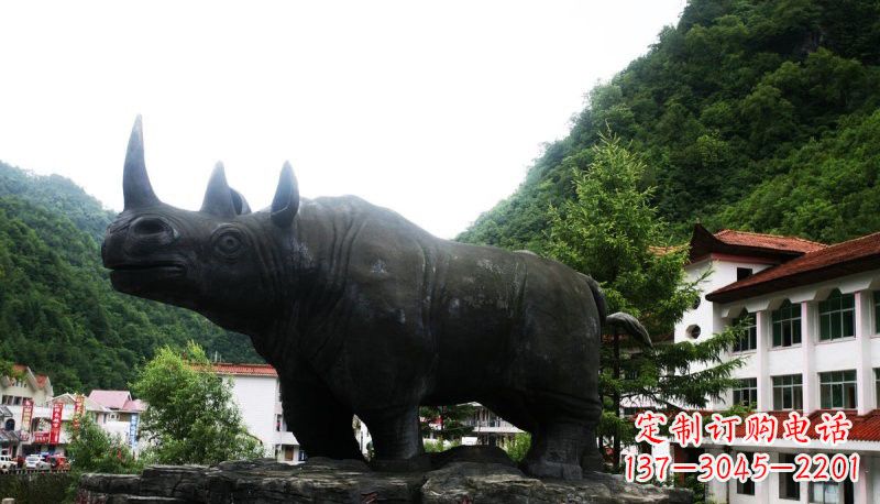 安阳艺术犀牛石雕