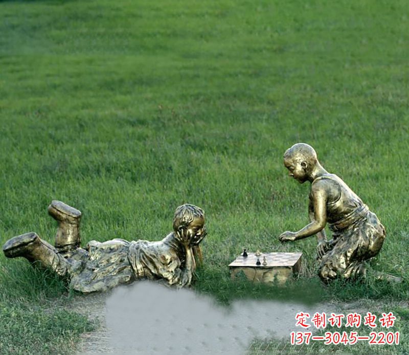 安阳优雅精致的儿童铜雕