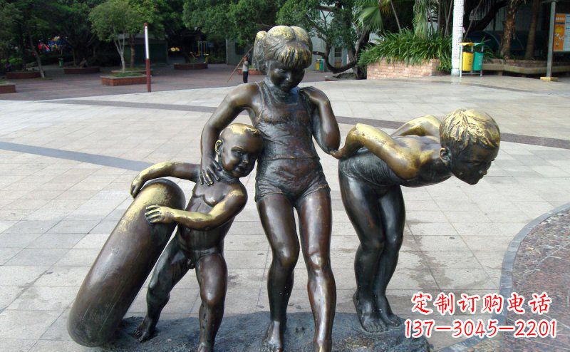 安阳浪漫情怀小孩铜雕
