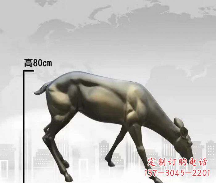 安阳精美铜制鹿雕塑