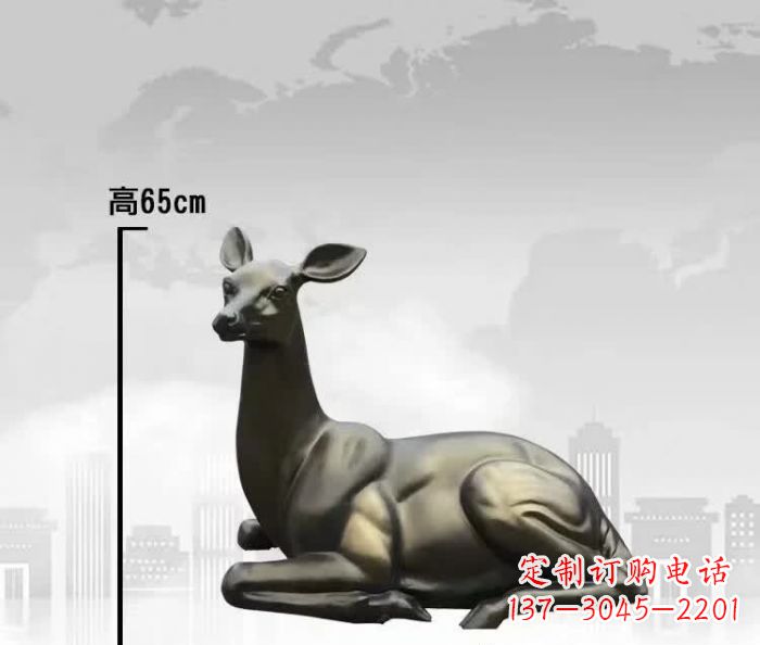安阳中领雕塑精美铜雕鹿