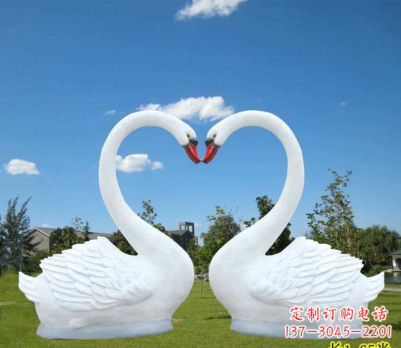 安阳玻璃钢仿真天鹅雕塑