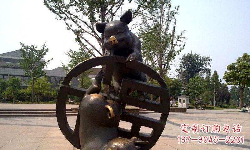 安阳优雅而富有表现力的动物铜雕