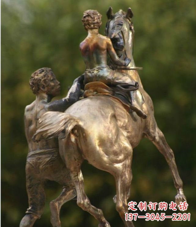 安阳浪漫无限,精致骑马铜雕