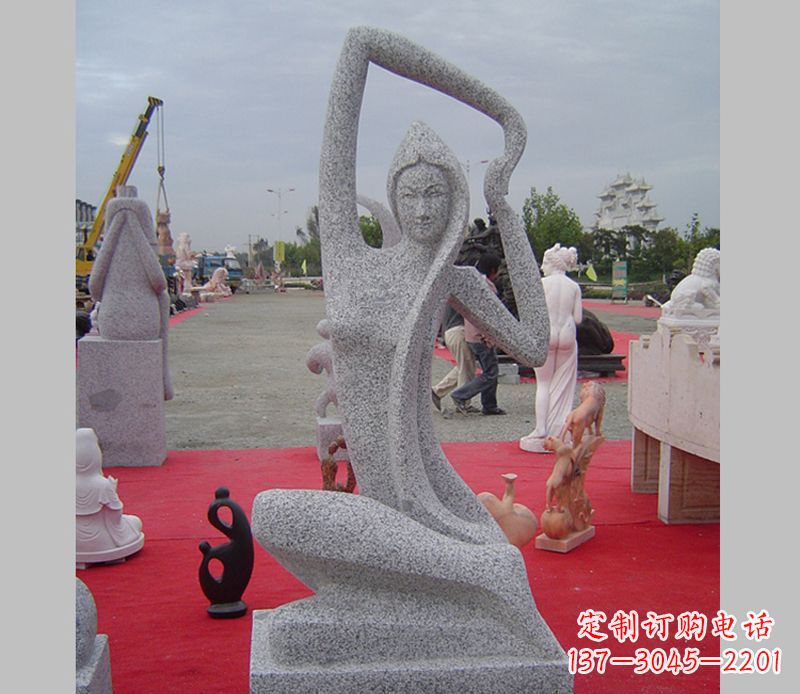 安阳中领雕塑定制精美瑜伽美女雕塑