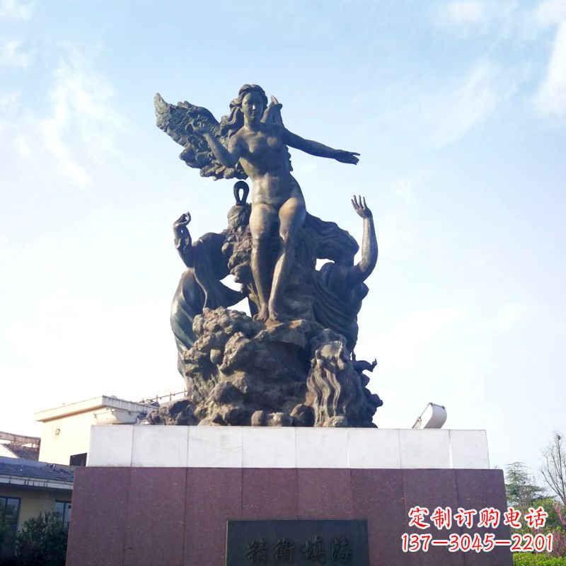 安阳雕刻传说——精卫填海景观雕塑