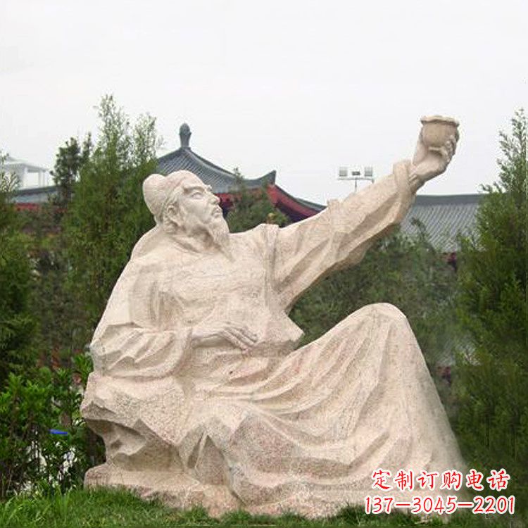 安阳以李白石雕彰显高雅艺术