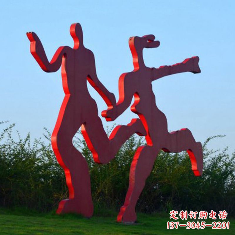 安阳情侣心剪影雕塑