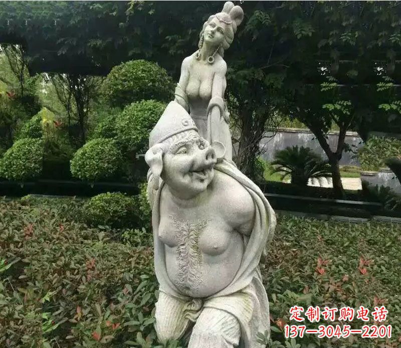 安阳纪念猪八戒,收藏高端石雕猪八戒塑像