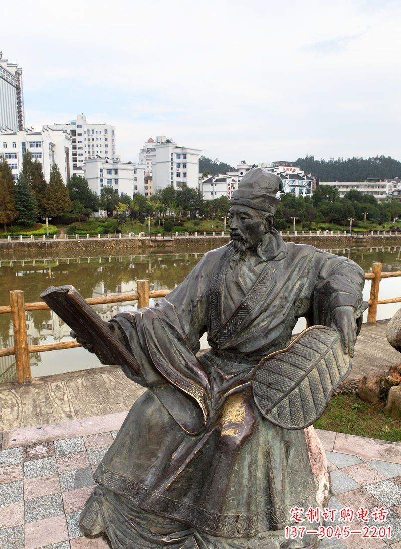 安阳匠心打造的肖像诸葛亮雕塑