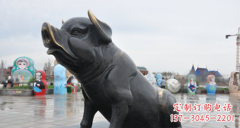 安阳活力四射的动物铜雕塑