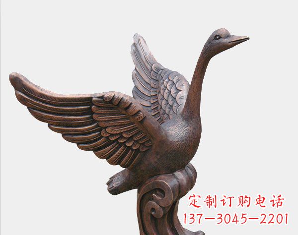 安阳中领雕塑铸造完美的天鹅铜雕