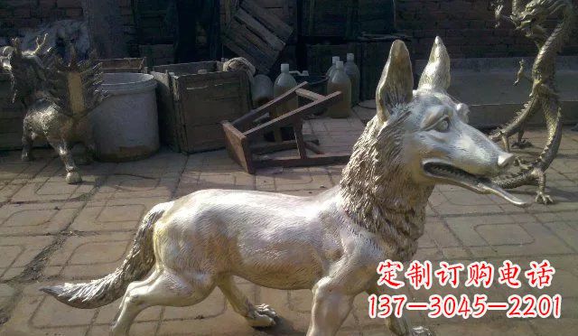 安阳铸铜小狗动物雕塑