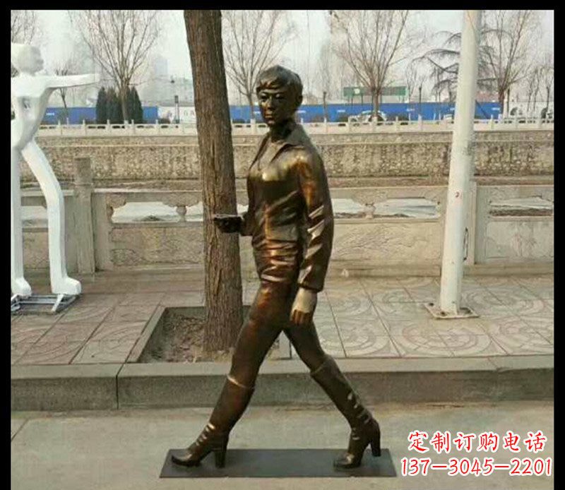 安阳中领雕塑为您打造优雅铜女孩雕像