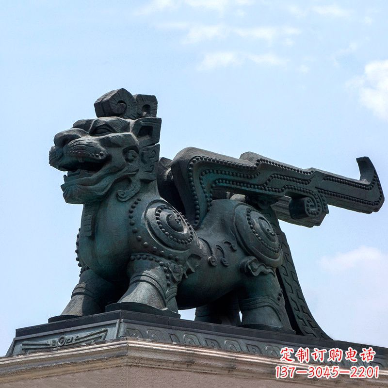 安阳中领雕塑-铜制獬豸雕塑