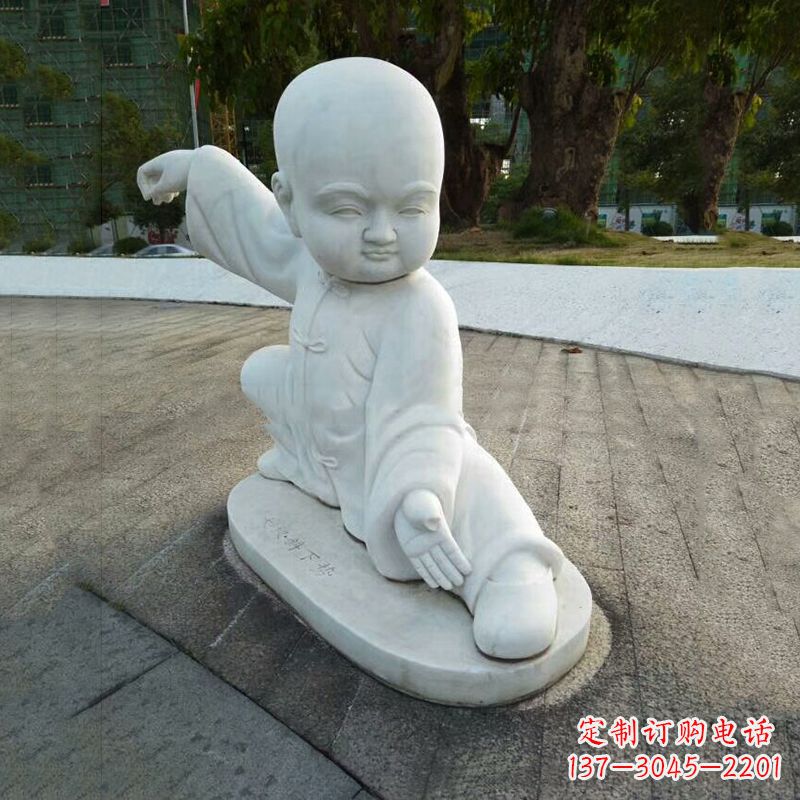 安阳瑞士艺术家精美制作的和尚汉白玉石雕塑