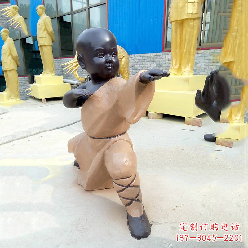 安阳传承传统文化的绝佳礼品——“功夫小和尚”雕塑
