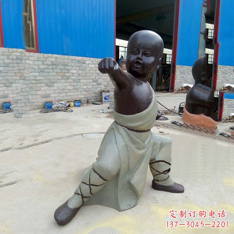 安阳精致和尚铜雕塑