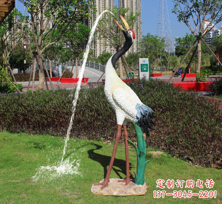 安阳精美雕塑仿真仙鹤动物雕塑