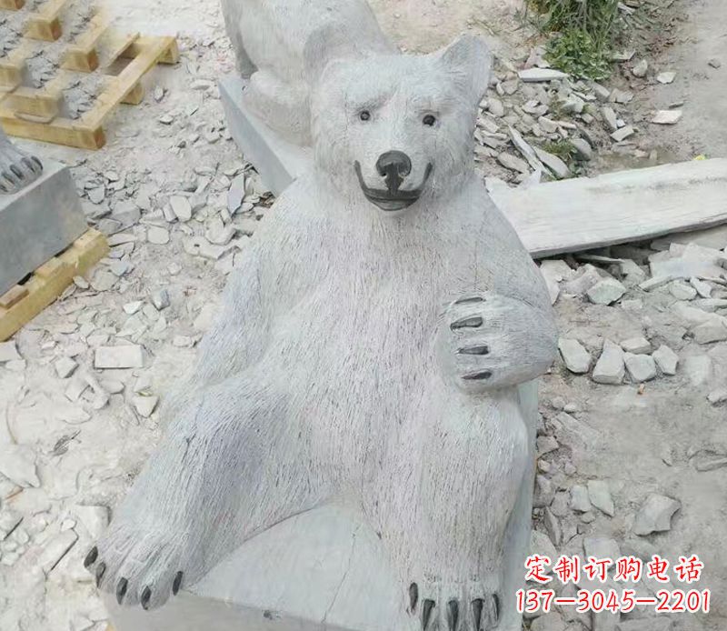 安阳精美狗熊石雕