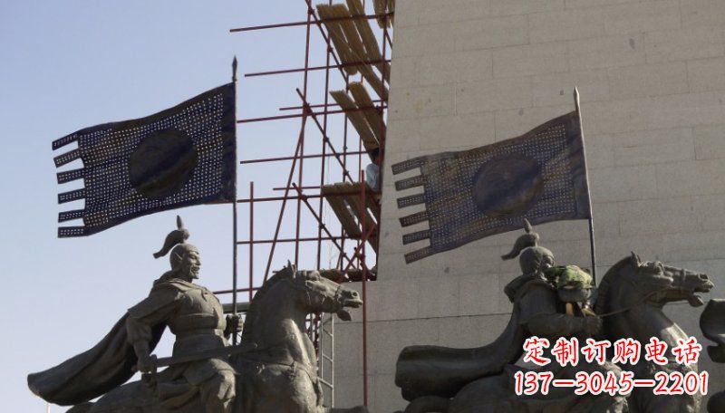 安阳古代将军景区铜雕